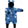 Dojčenský bavlnený overal s kapucňou a uškami New Baby labka modrý, veľ. 56 (0-3m)