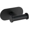 WENKO Nástenný háčik dvojitý BEZ VŔTANIA TurboLoc OREA BLACK čierny 5x10x7 cm