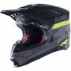 Přilba SUPERTECH S-M10 limitovaná edice AMS, ALPINESTARS (šedá/bílá/žlutá fluo/černá, vel. XL)