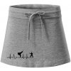 Karate EKG - Športová sukne - two in one - XL ( Tmavosivý melír )