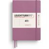 Zápisník bodkovaný v tvrdej väzbe Leuchtturm 1917 A5, 411 strán, špinavo ružový