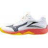 Detská sálová obuv Mizuno Lightning Star Z7 Jr White/Fiery Coral 2/Citrus EUR 39