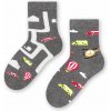 Chlapčenské nerovnaké ponožky Doprava tmavošedá