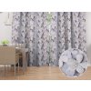Biante Dekoračný záves PML-032 Designové kvety na sivom 145x240 cm