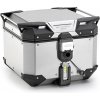 OBKEV42A stříbrný horní kufr GIVI Trekker Outback EVO hliníkový (Monokey topcase), bez zámku, 42 l.