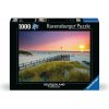 Puzzle Ravensburger 1000 dílků Německo: Západ slunce nad Amrumem