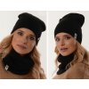 Fashionweek Moderni set čiapka a šál, pletený tunel ZIZI30 Farba: Čierna, Veľkosť: Universal
