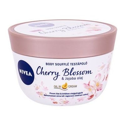 Nivea Body Soufflé Cherry Blossom & Jojoba Oil hydratační tělové suflé 200 ml pro ženy