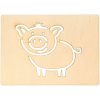 Drevená šablóna na maľovanie 15 x 21 cm prasiatko