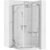 Rea Look, štvrťkruhový sprchovací kút 80x80x190 cm, 5mm číre sklo, chrómový profil, REA-K7904