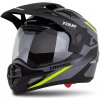 přilba Tour 2.0 X-tra, CASSIDA (šedá/žlutá fluo/černá/černý matný kšilt, plexi s