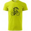 Gravel Bike - kostra - Klasické pánske tričko vyššej gramáže - M ( Limetková )