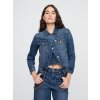 Džínsová asymetrická bunda Gap × Cult Gaia Tmavomodrá XXS Tmavomodrá Tmavomodrá