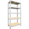 Kovový regál do technickej miestnosti Biedrax 45 x 60 x 180 cm, biely - 5 políc MDF