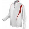 SPIRO S 178X / Unisex tréningová mikina s 1/4 zipsom - white/red/white XXXL