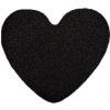 Vopi , Kusový koberec Eton čierny srdce, 100x120 srdce, čierna, kuchyňa