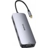 HUB 8in1 MOKiN USB-C VGA+2xHDMI (silver)