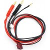 Yeah Racing 30cm nabíjací kábel pre tvrdé puzdro LiPo 2S - Dean-T