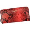 Cavaldi PX25-DNH červená dámska kožená peňaženka z koženého vlákna 19 x 9,5 cm