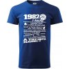 1982 v kocke - Klasické pánske tričko vyššej gramáže - S ( Kráľovská modrá )