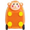 Dětský kufr se stavebnicí (opička-oranžová), PD Toys 1706, 46 x 33,5 x 30,5cm