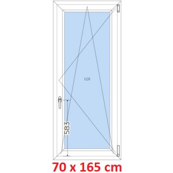 Soft Plastové okno 70x165 cm, otváravé a sklopné
