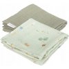 Little Dutch: mušelínové obaly 70 x 70 cm (2 ks) Little Farm / Olive