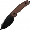 Kunwu STIFFY D. Brown Micarta, VANADIS 4 DLC