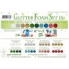 LEANE Špeciálna penová guma na výrobu kvetov A4 - Glitter rôzne farby 10 ks