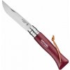 OPINEL 002213 VRI N°08 Trekking Burgundy vreckový nôž 8,5 cm, červená burgundy, bukové drevo