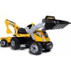 Smoby Traktor s bagrom a nakladačom Builder Max s vlekom na šliapanie