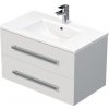 Kúpeľňová skrinka s umývadlom SAT Cube Way 80x53x46 cm biely lesk CUBE46802BIMOD