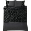 Čierne zamatové obliečky na dvojlôžko 200x200 cm Lattice Cut – Catherine Lansfield