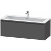 DURAVIT Ketho 2 závesná skrinka pod umývadlo, 1 zásuvka, 1210 x 480 x 440 mm, grafit matný, K25065049490000