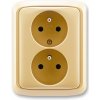 ABB, s.r.o. Tango - 5512A-2349 D - Zásuvka dvojnásobná; béžová
