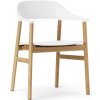 Normann Copenhagen Stolička Herit Armchair – biela/dub