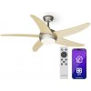 Klarstein Bolero 2 v 1 Smart, stropný ventilátor, Ø 132 cm, svetlo 55 W, diaľkové ovládanie, ovládanie cez aplikáciu, 2 smery chodu (VTS14-Blr-CF-Ahrn)