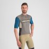 Sportful SUPERGIARA LOGO dres gun metal/teal blue M