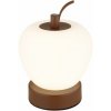 GLOBO 21011 EVALINA dotyková stolná lampička V165mm LED 2W/90lm 2700+6500+4000K hnedá, biela, vrátane batérie CR18650 1200mAh 3,7V, USB-C kábel