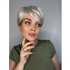 Mesačná biela pixie parochňa z pravých a umelých vlasov Willa