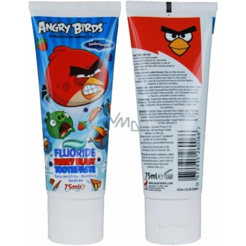 EP Line Angry Birds Firefly zubná pasta pre deti (Fluoride Berry Blast) 75 ml