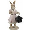Clayre & Eef Veľkonočná dekorácia Zajačica s lampášom