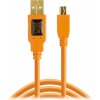 Tether Tools CU5451 USB 2.0 A/MiniB, 5Pin, 4,6m, oranžový