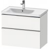 Duravit D-Neo skrinka 78.4x45.2x62.5 cm závesná kúpeľňová skrinka pod umývadlo biela DE4357010180000