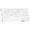 CONNECT IT Combo bezdrátová bílo-růžová klávesnice + myš, CZ + SK layout CKM-7801-CS