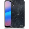 Picasee silikónový čierny obal pre Huawei P20 Lite - Black marble