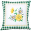 Návlek na vankúš, Gerbera, zelený, 40 x 40 cm