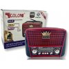 Colon RX-BT-455S Solárne retro rádio Čierno-červené