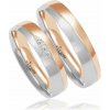 VIPgold Svadobné obrúčky B8330 - bielo-červené zlato Dámska / Pánska / Pár: pár