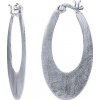 Stříbrné náušnice kruhy Carnie broušené 36mm